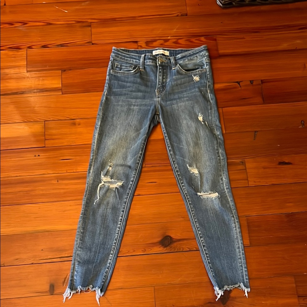Flying Monkey Blue Skinny Distressed Jeans